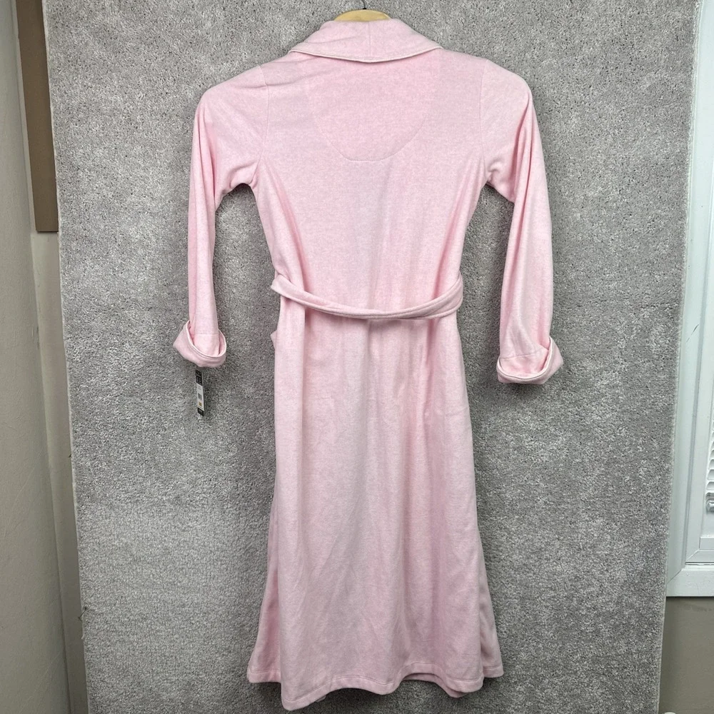 Lauren Ralph Lauren Recycled Poly Dalton Women's Fleece Pink Robe Size‎ Small